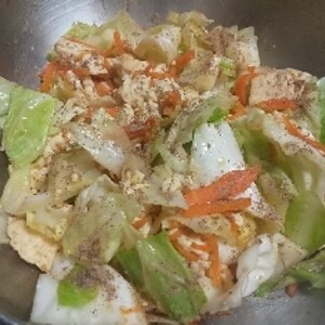 豆腐とキャベツ豚肉のチャンプルー